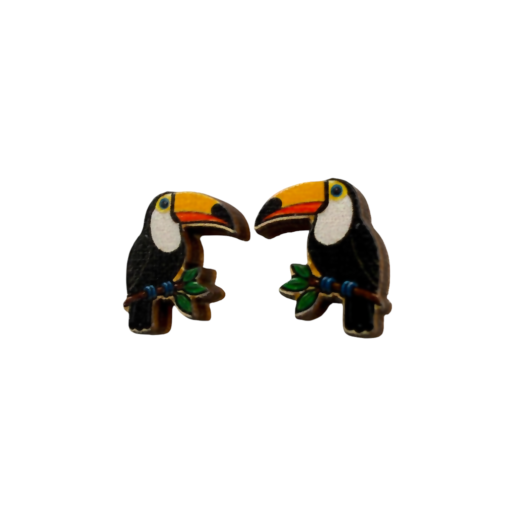 Toucan stud earrings