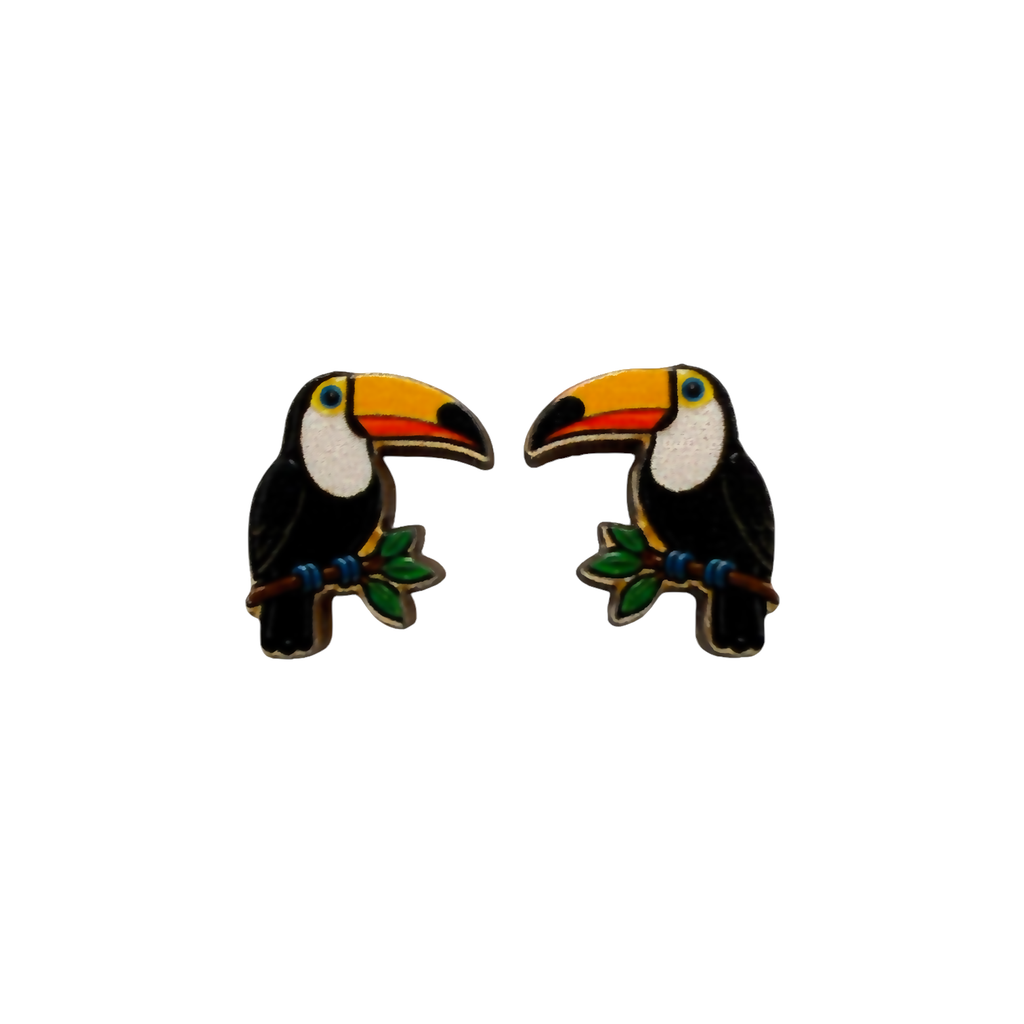 Toucan stud earrings
