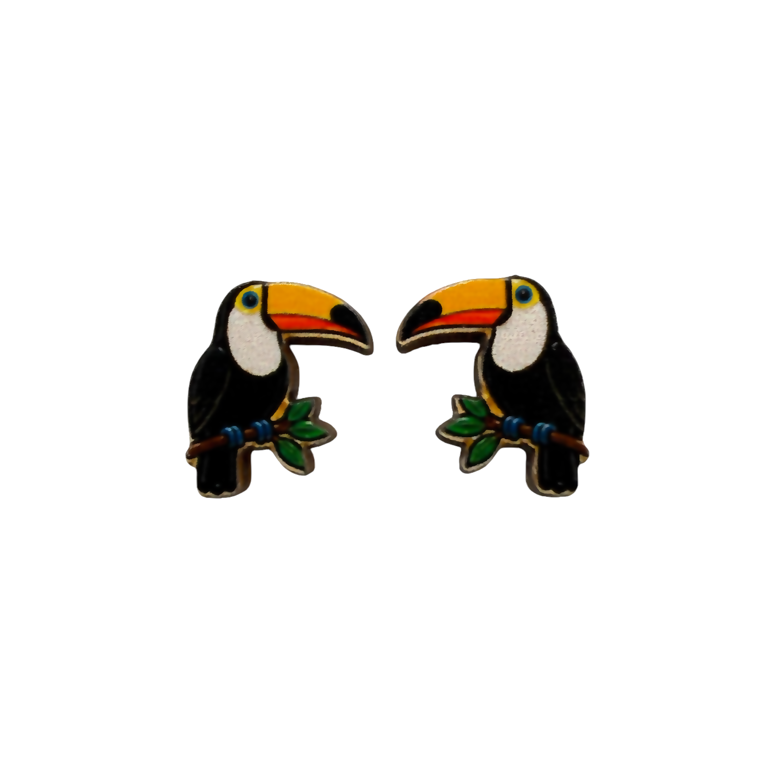 Toucan stud earrings