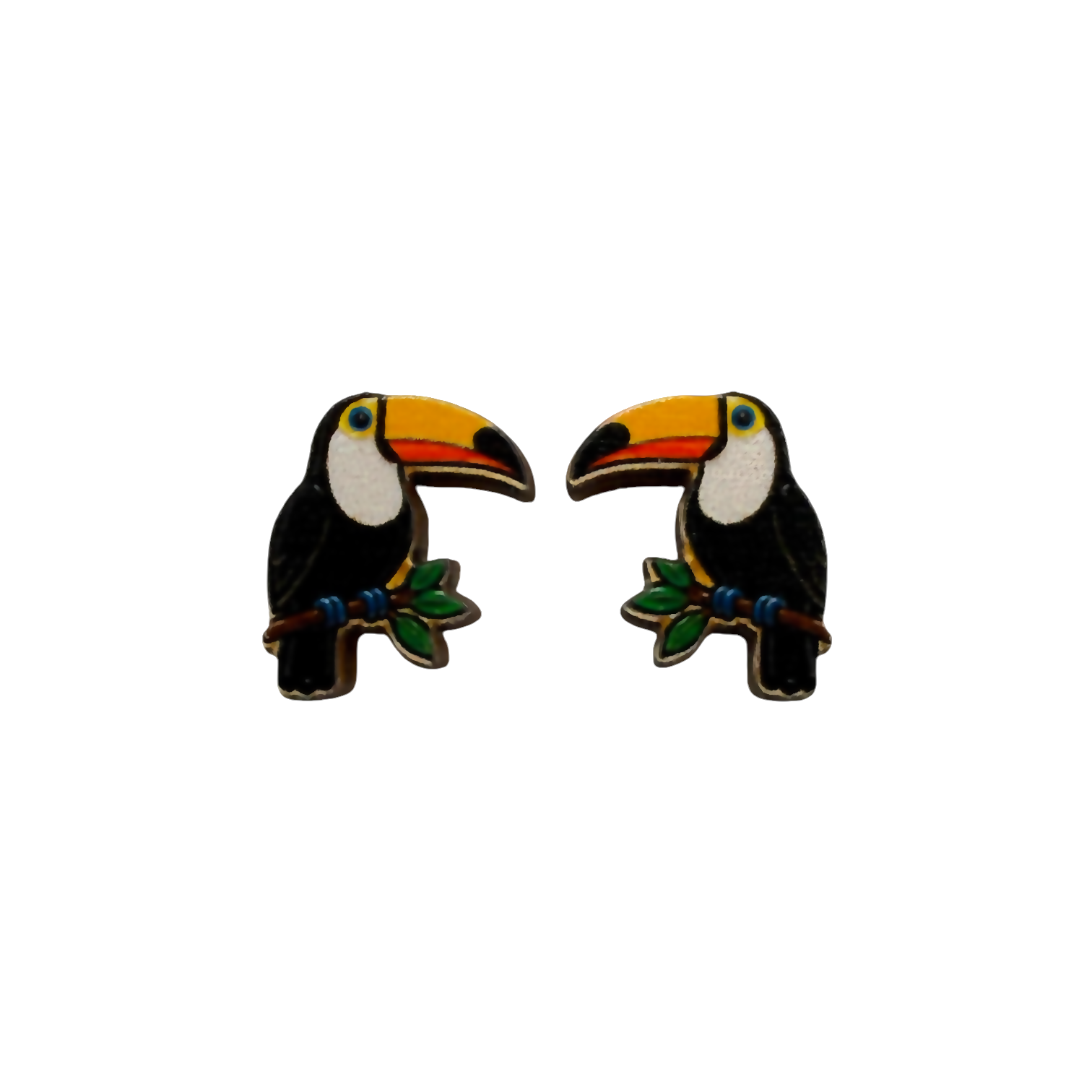 Toucan stud earrings