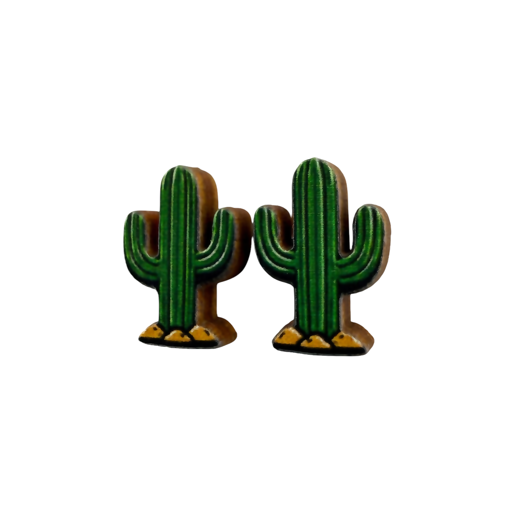 Cactus stud earrings