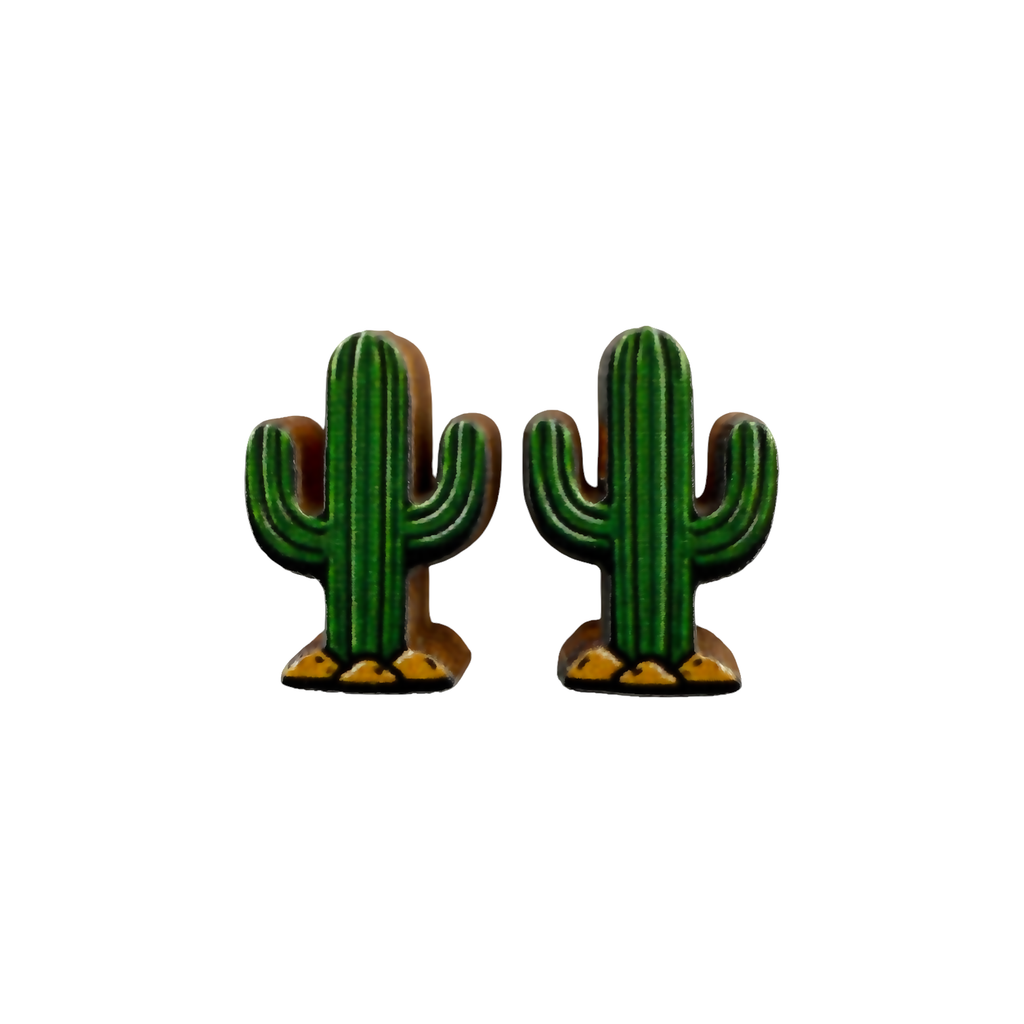Cactus stud earrings