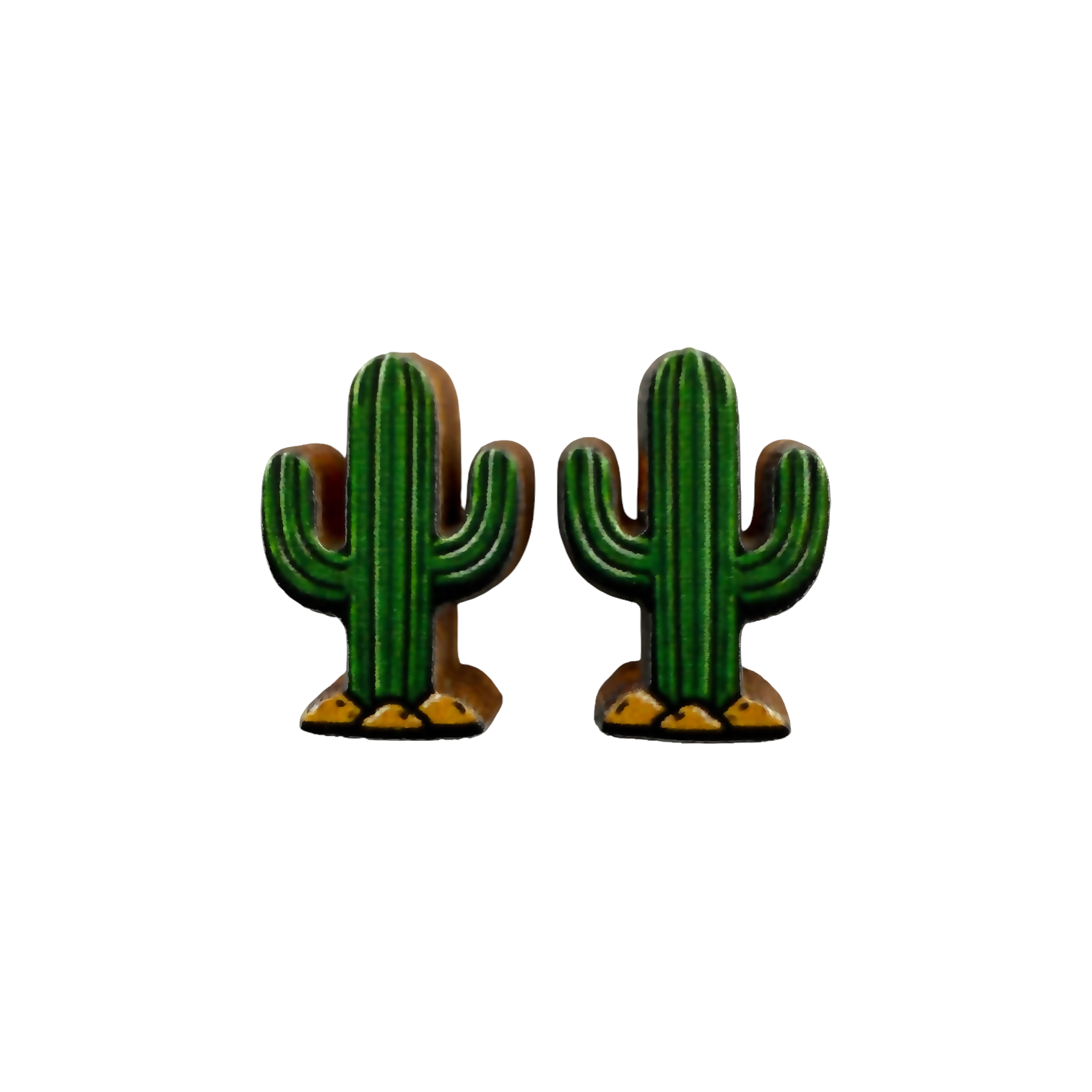Cactus stud earrings