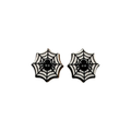 Spider web stud earrings