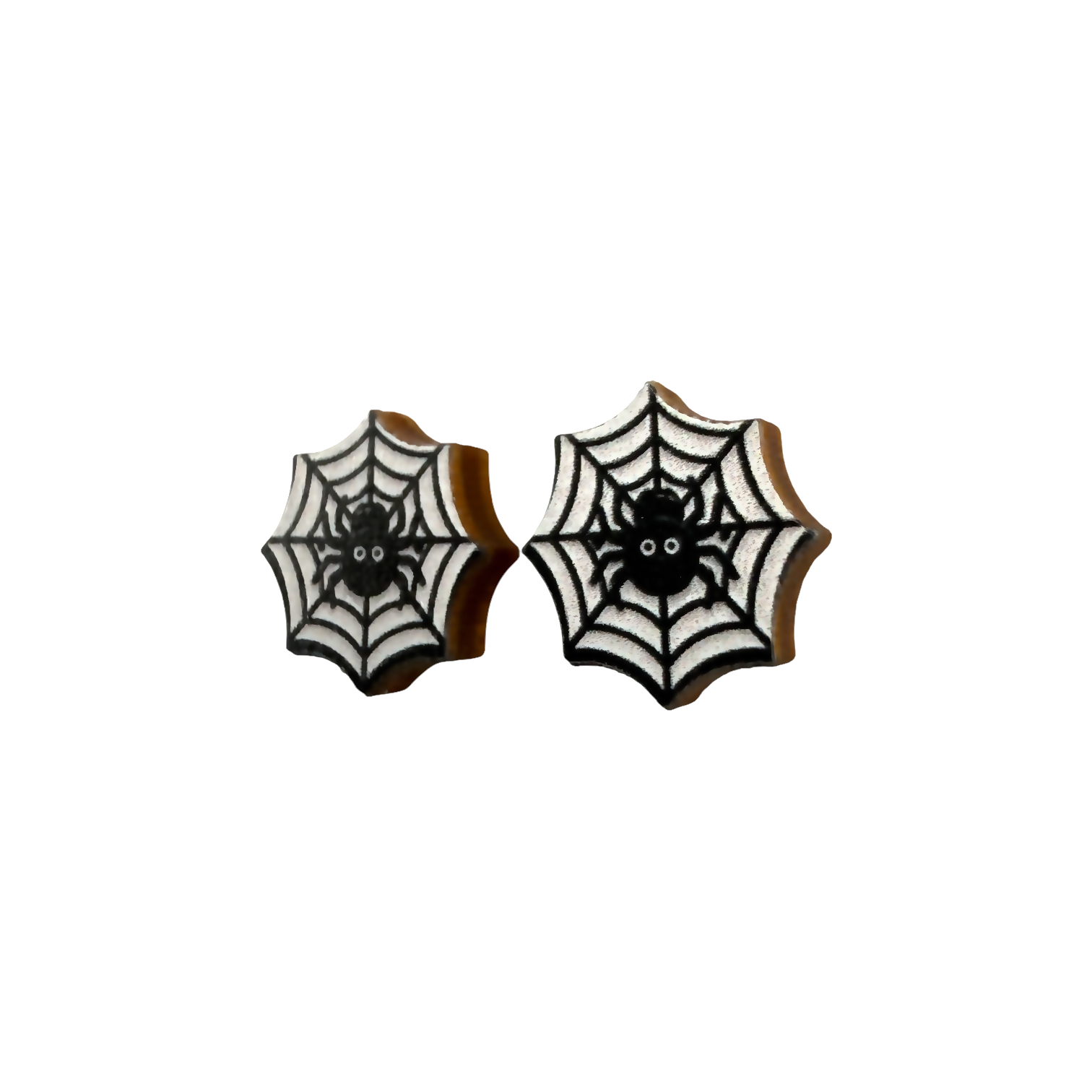 Spider web stud earrings