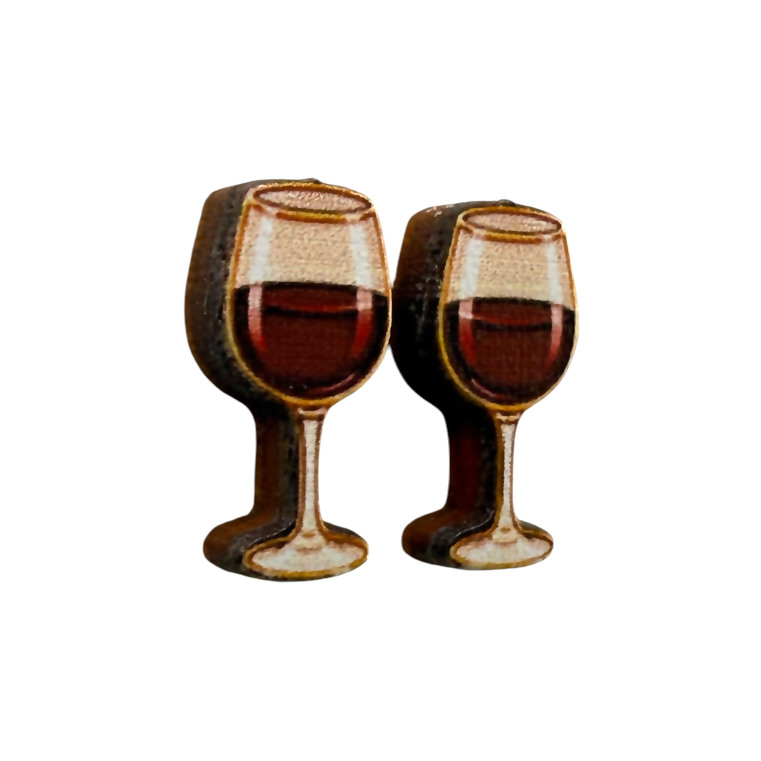 Wine glass stud earrings