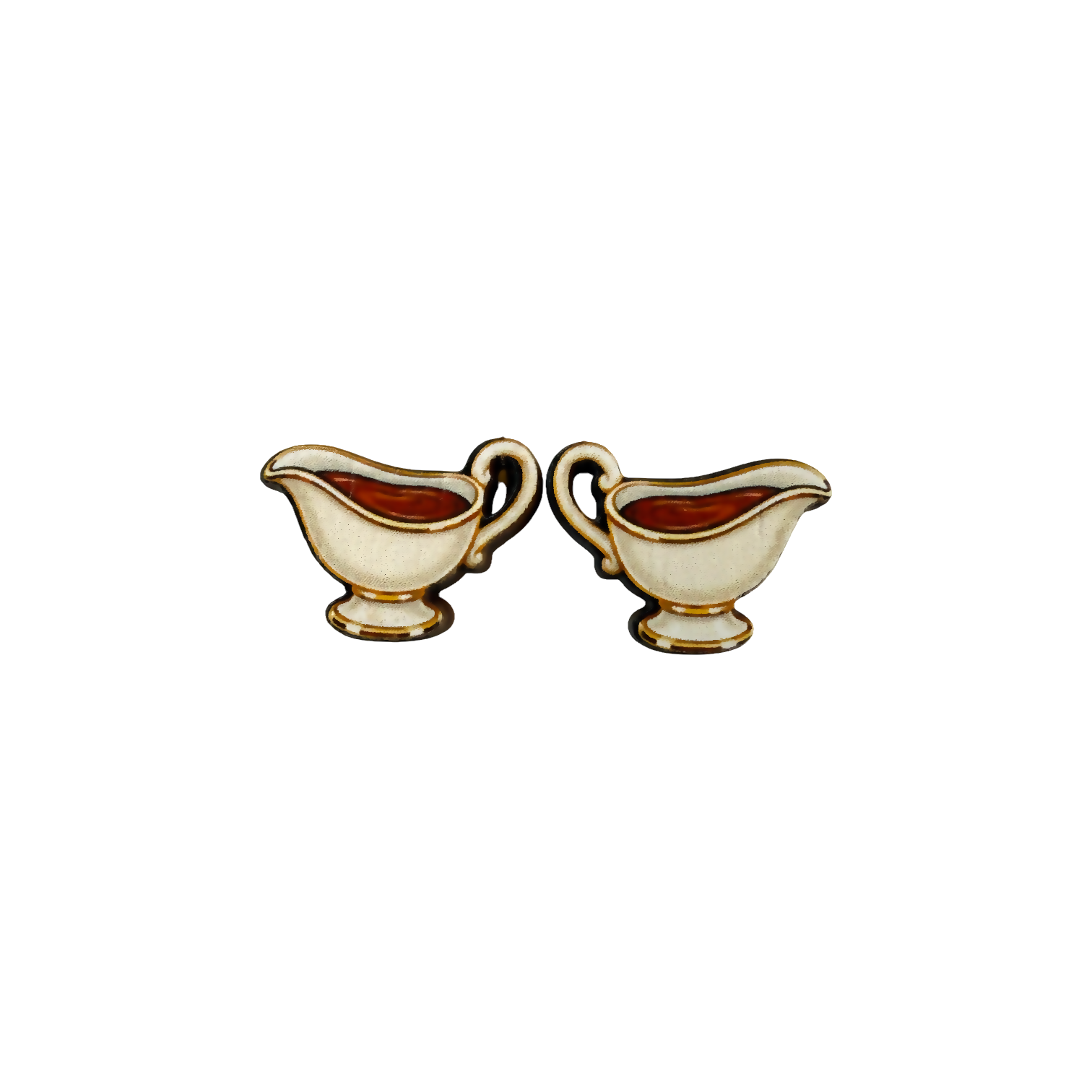 Gravy boat stud earrings