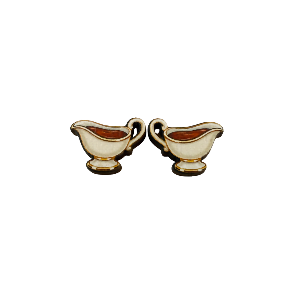 Gravy boat stud earrings
