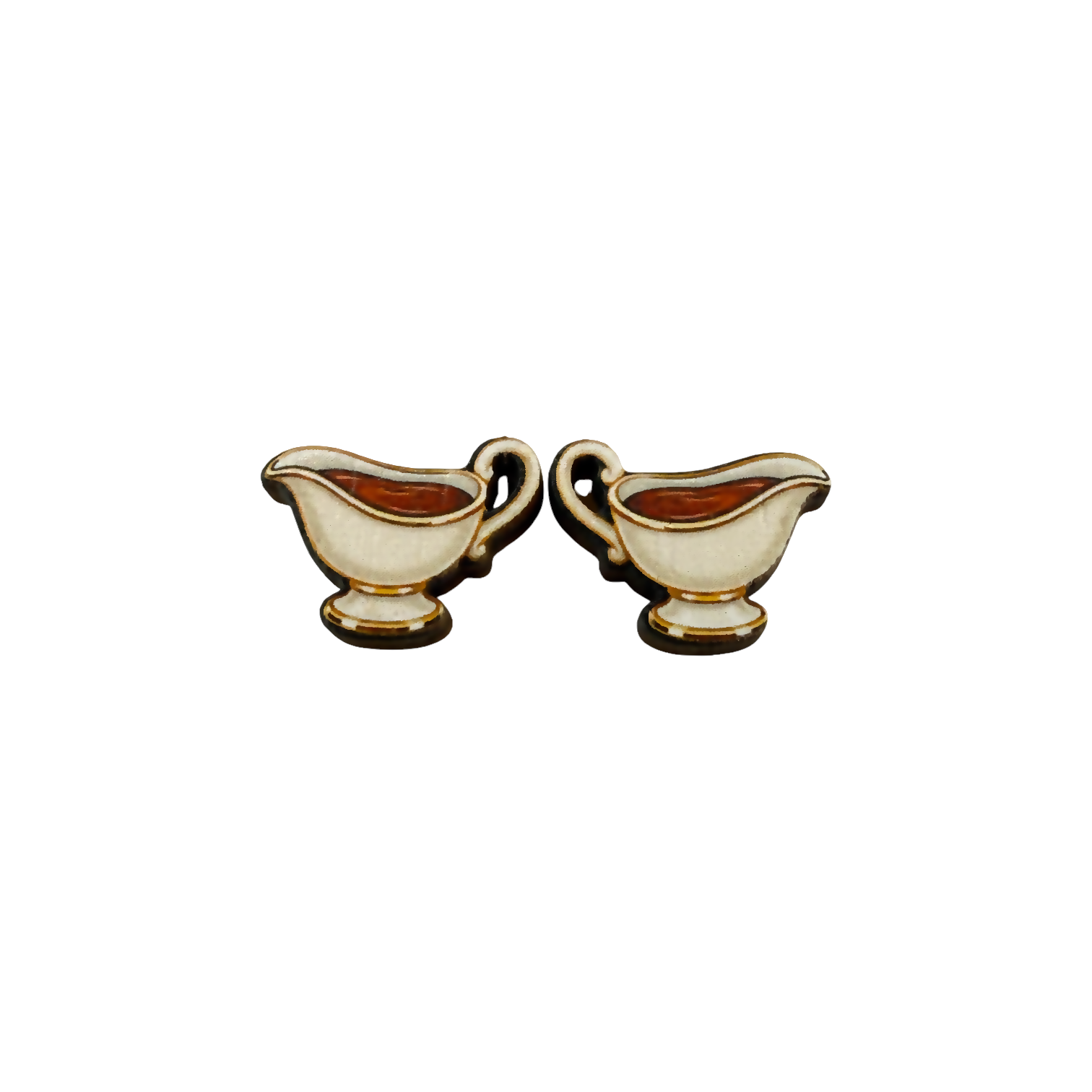 Gravy boat stud earrings