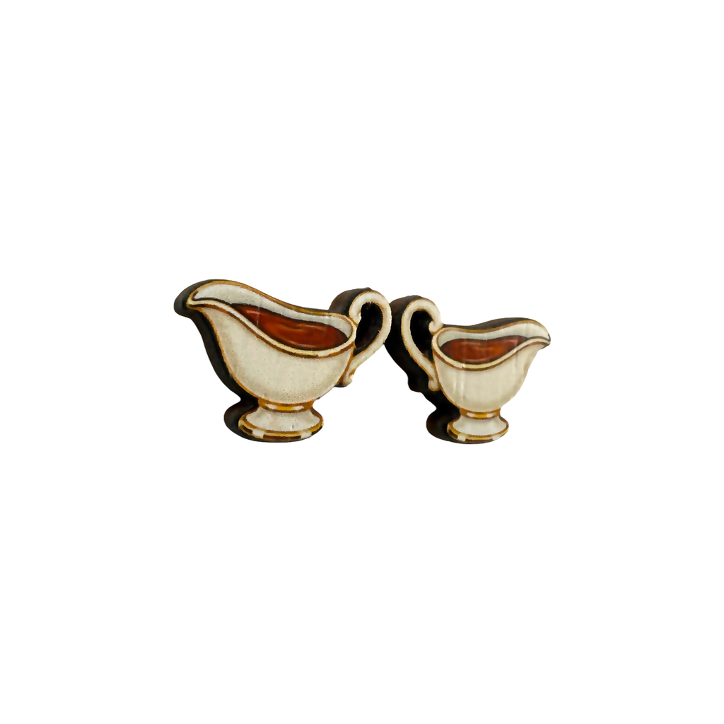 Gravy boat stud earrings