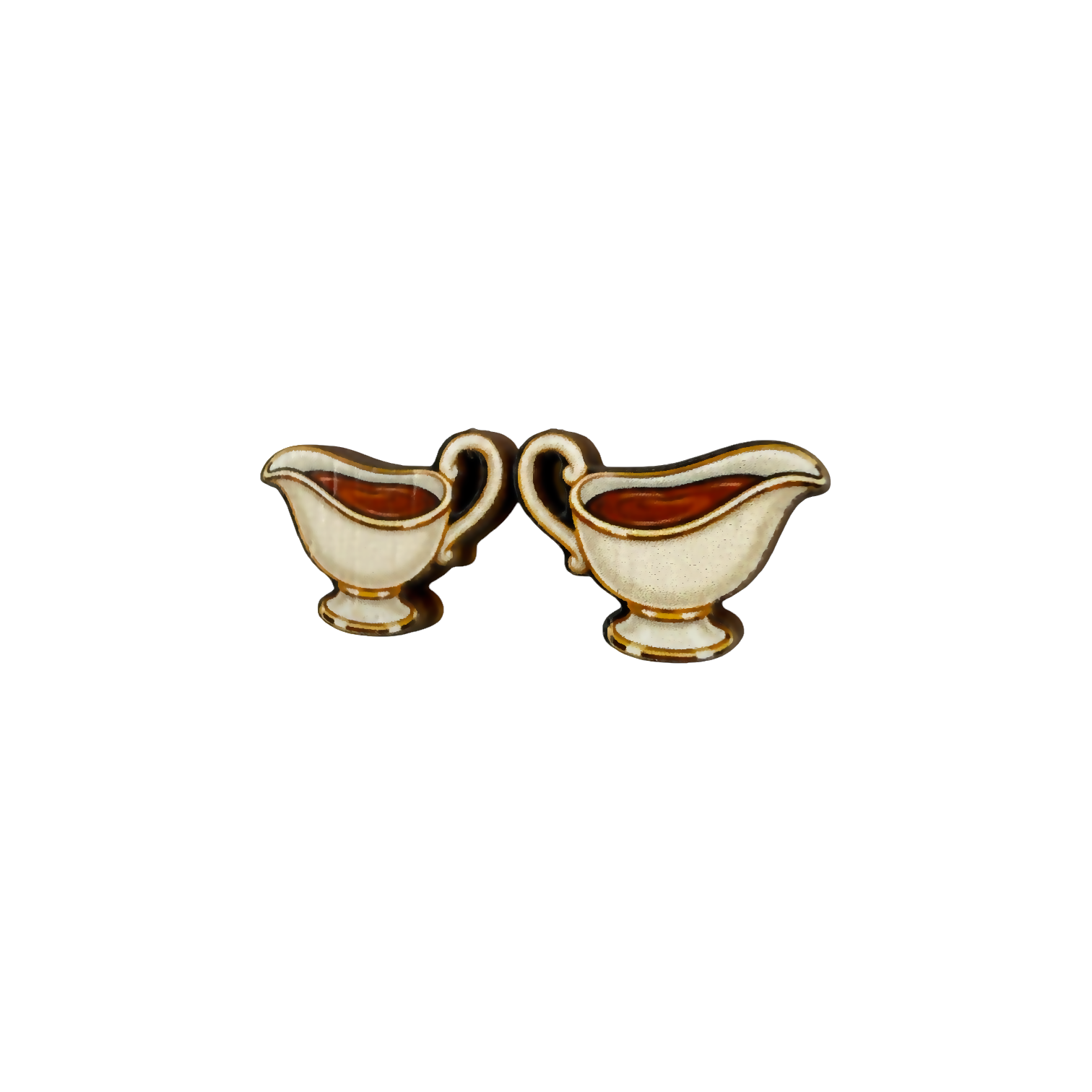 Gravy boat stud earrings