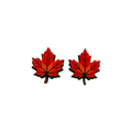 Maple leaf stud earrings