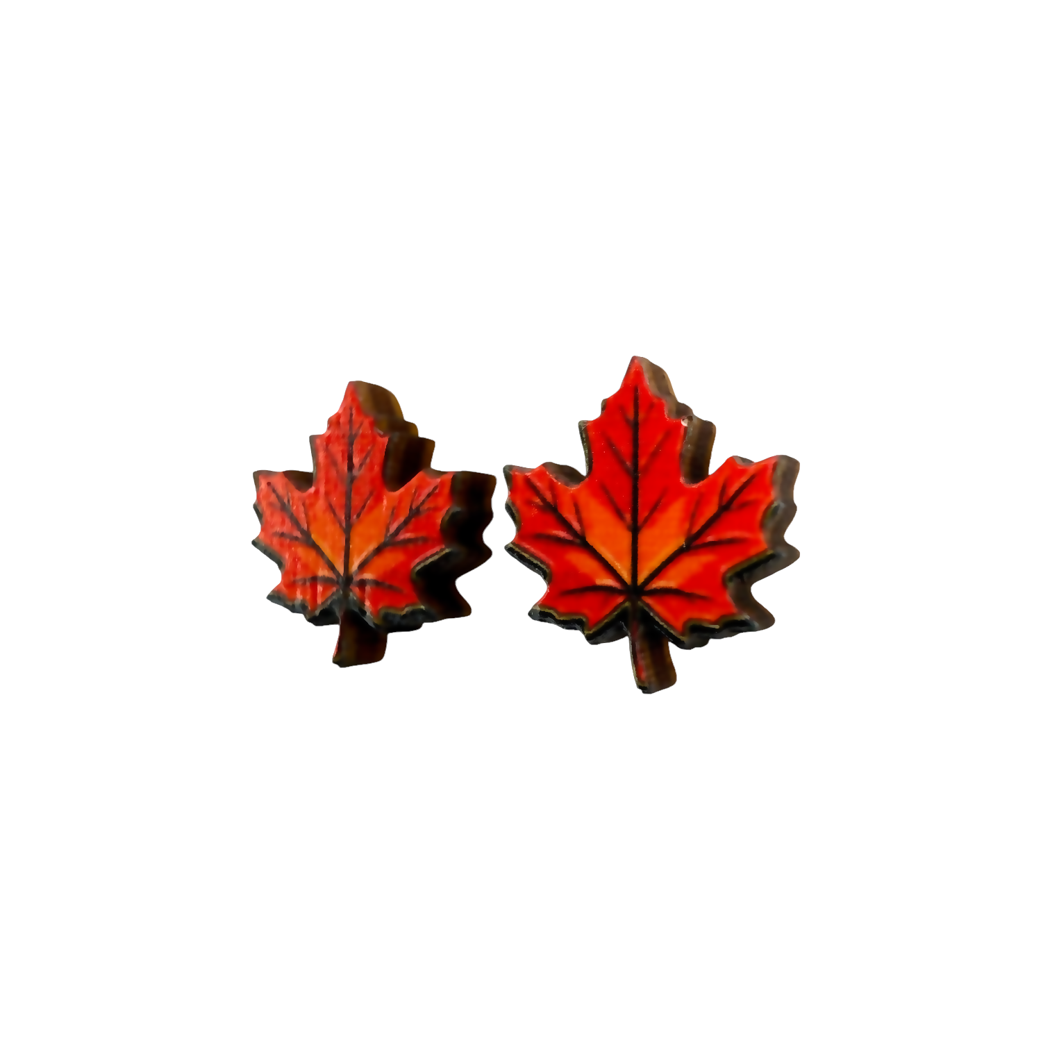 Maple leaf stud earrings