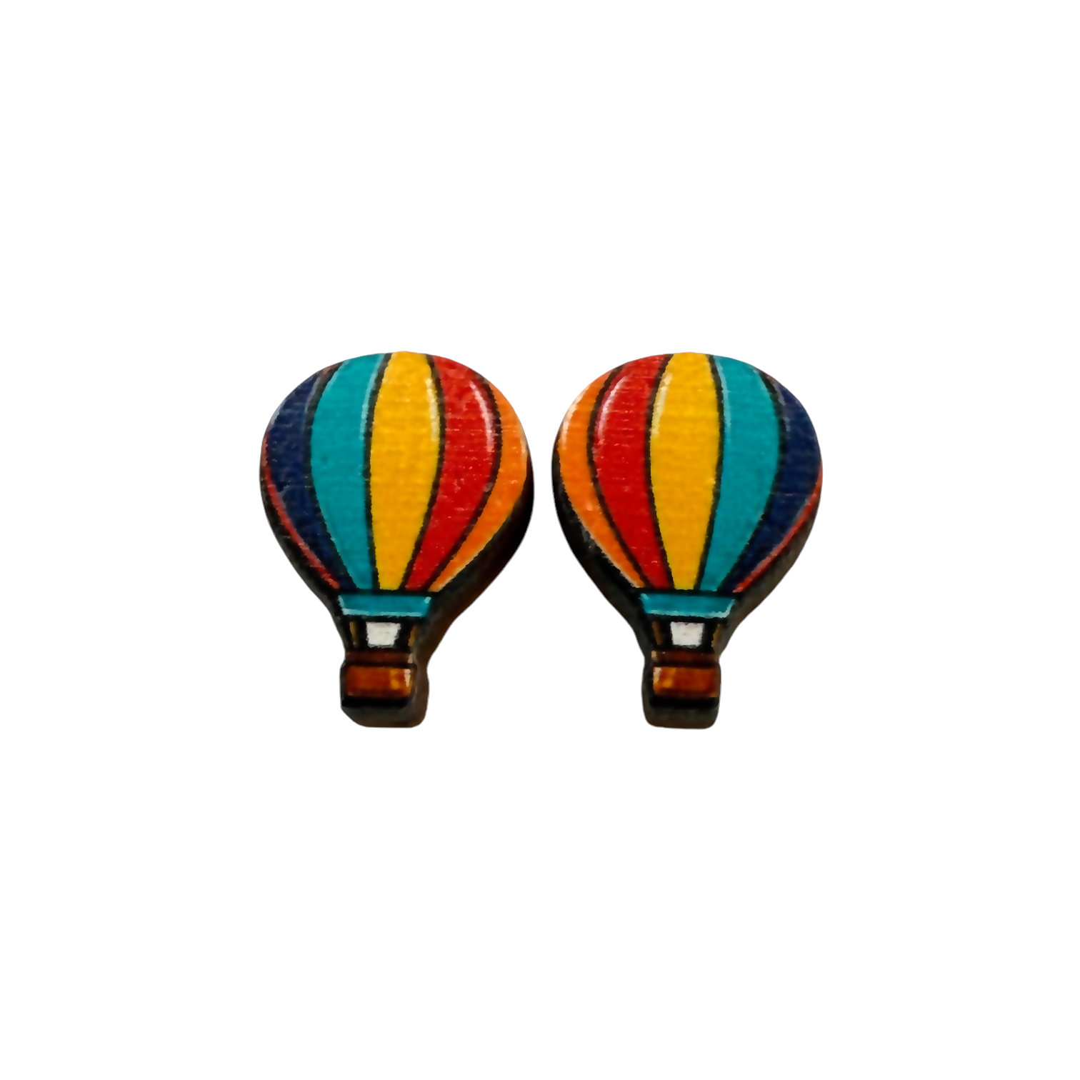 Hot air balloon stud earrings
