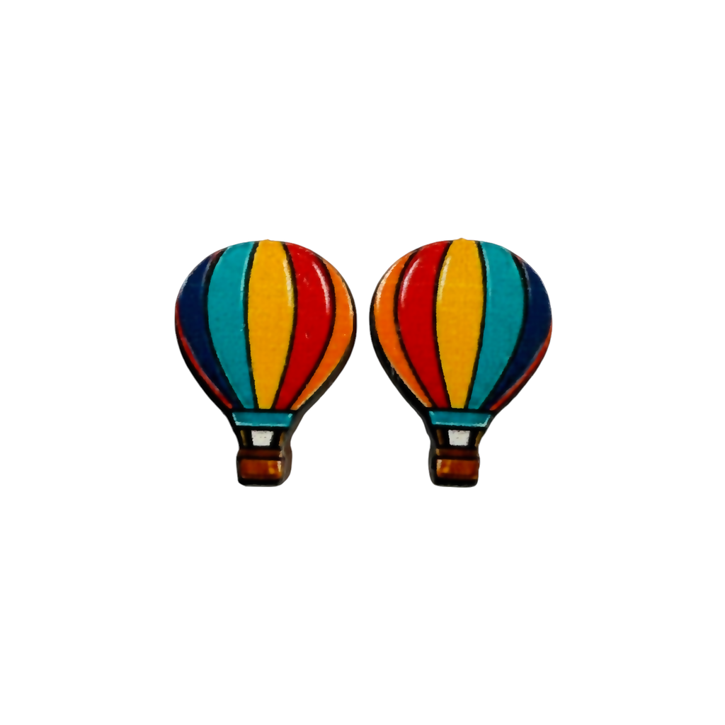 Hot air balloon stud earrings