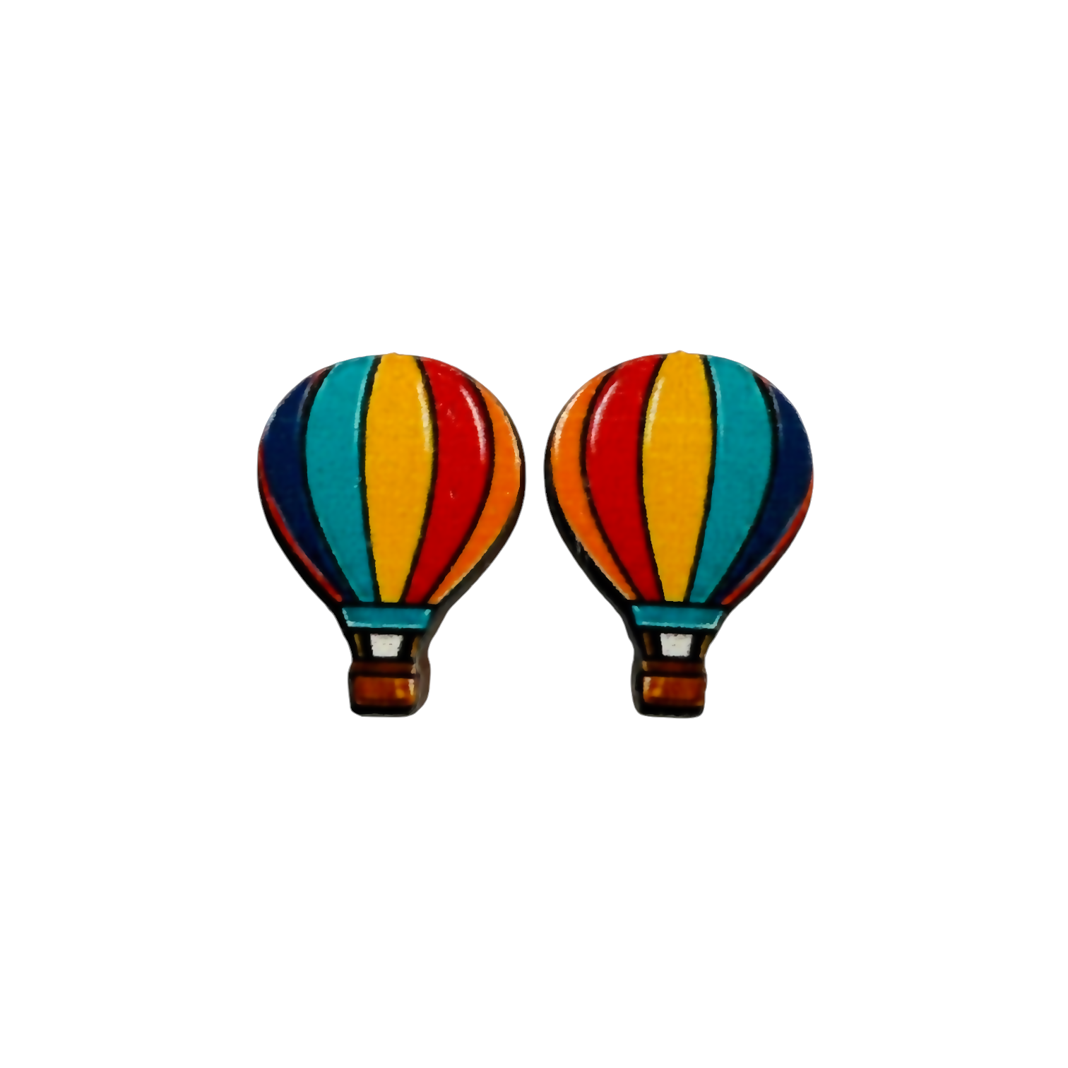 Hot air balloon stud earrings