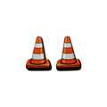 Traffic cone stud earrings