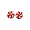 Peppermint swirl stud earrings