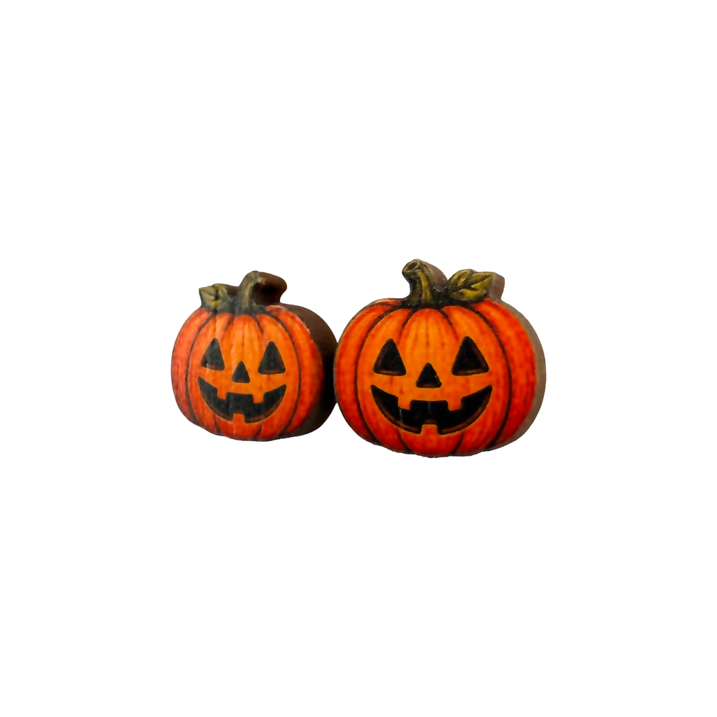 Jack o lantern stud earrings