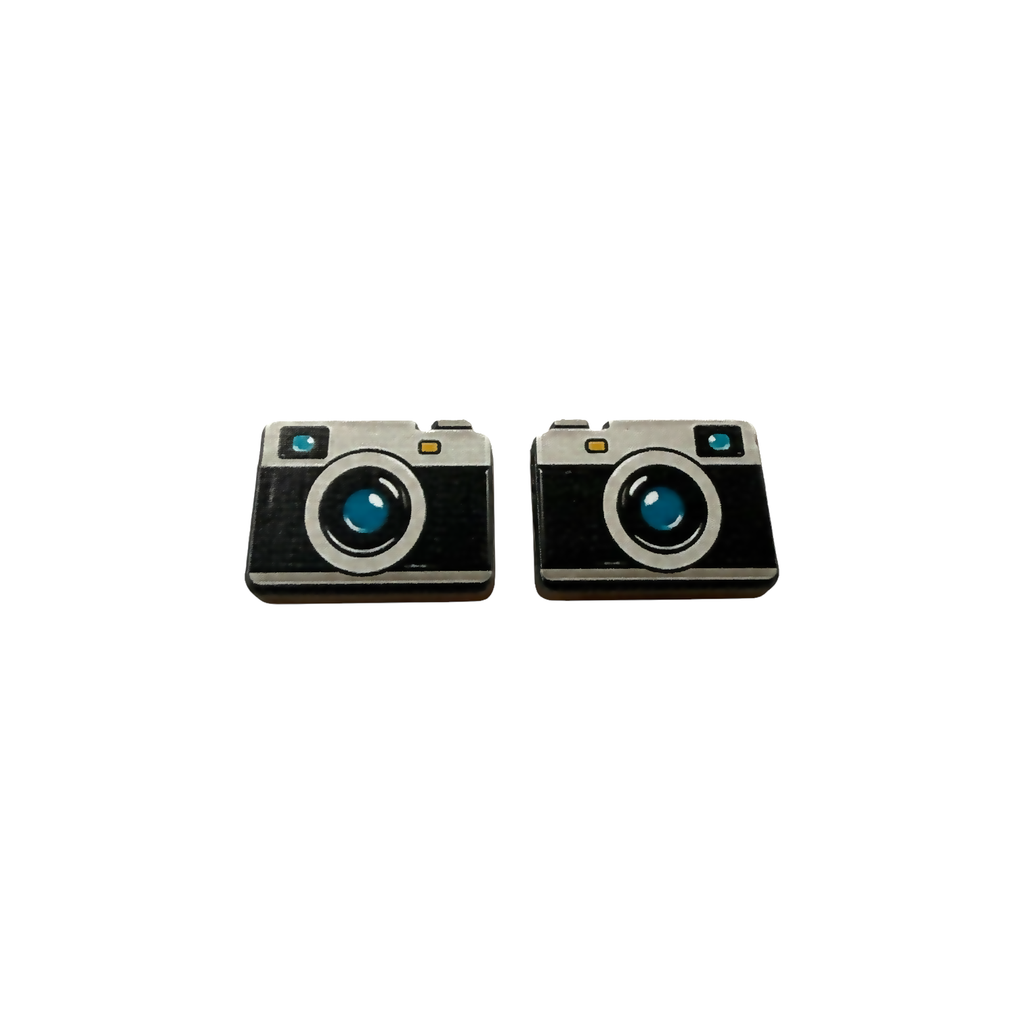 Camera stud earrings