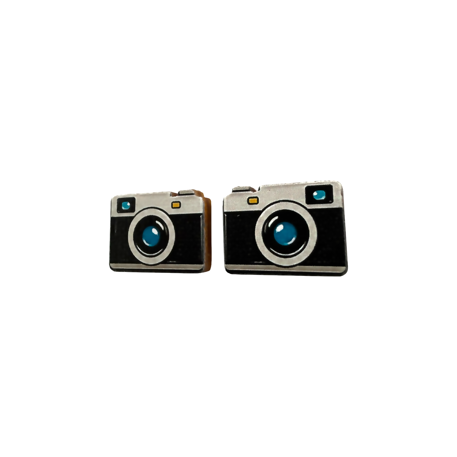 Camera stud earrings