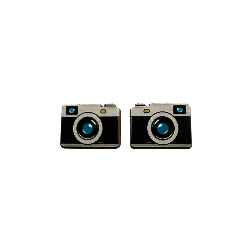 Camera stud earrings