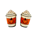 Pumpkin spice latte stud earrings