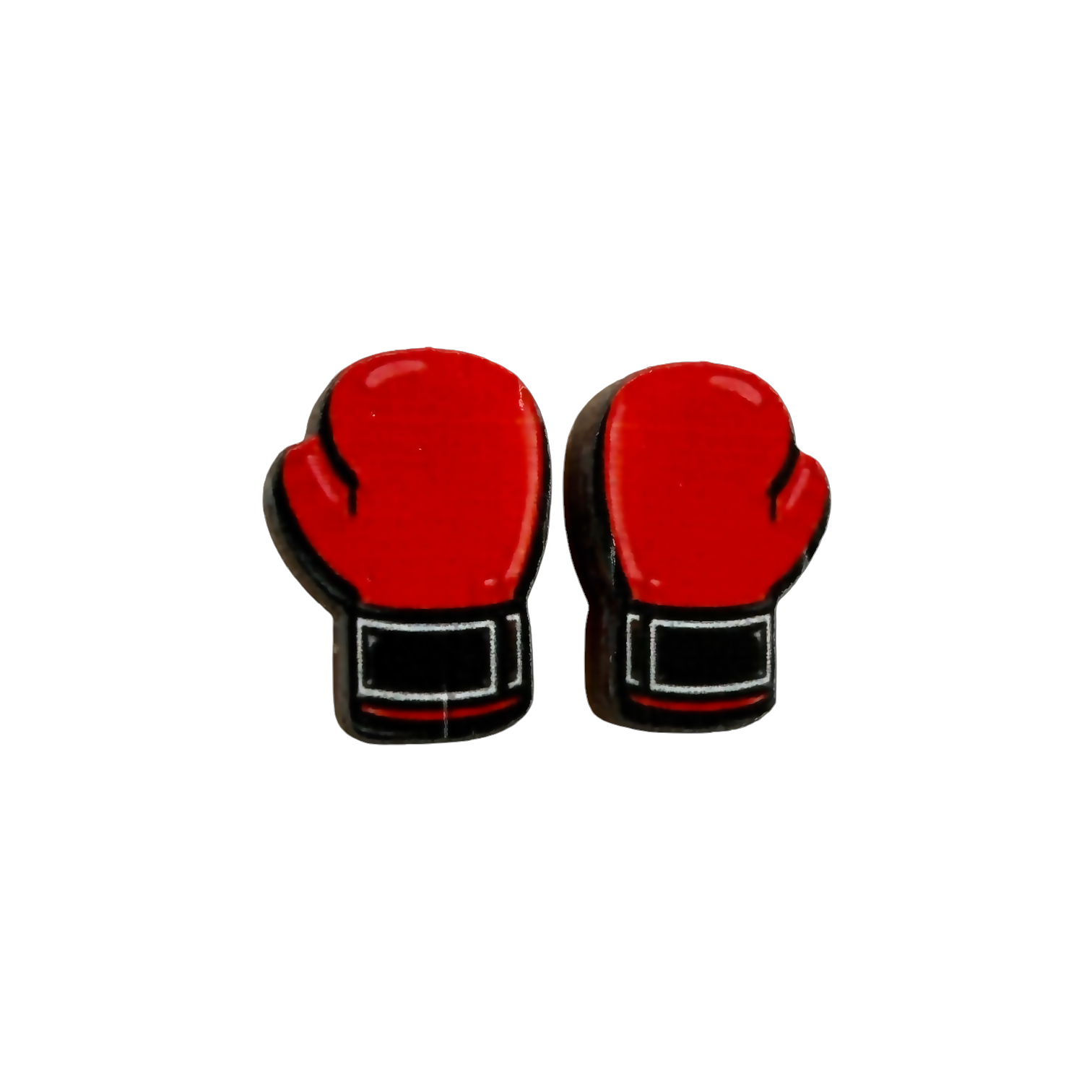 Boxing glove stud earrings