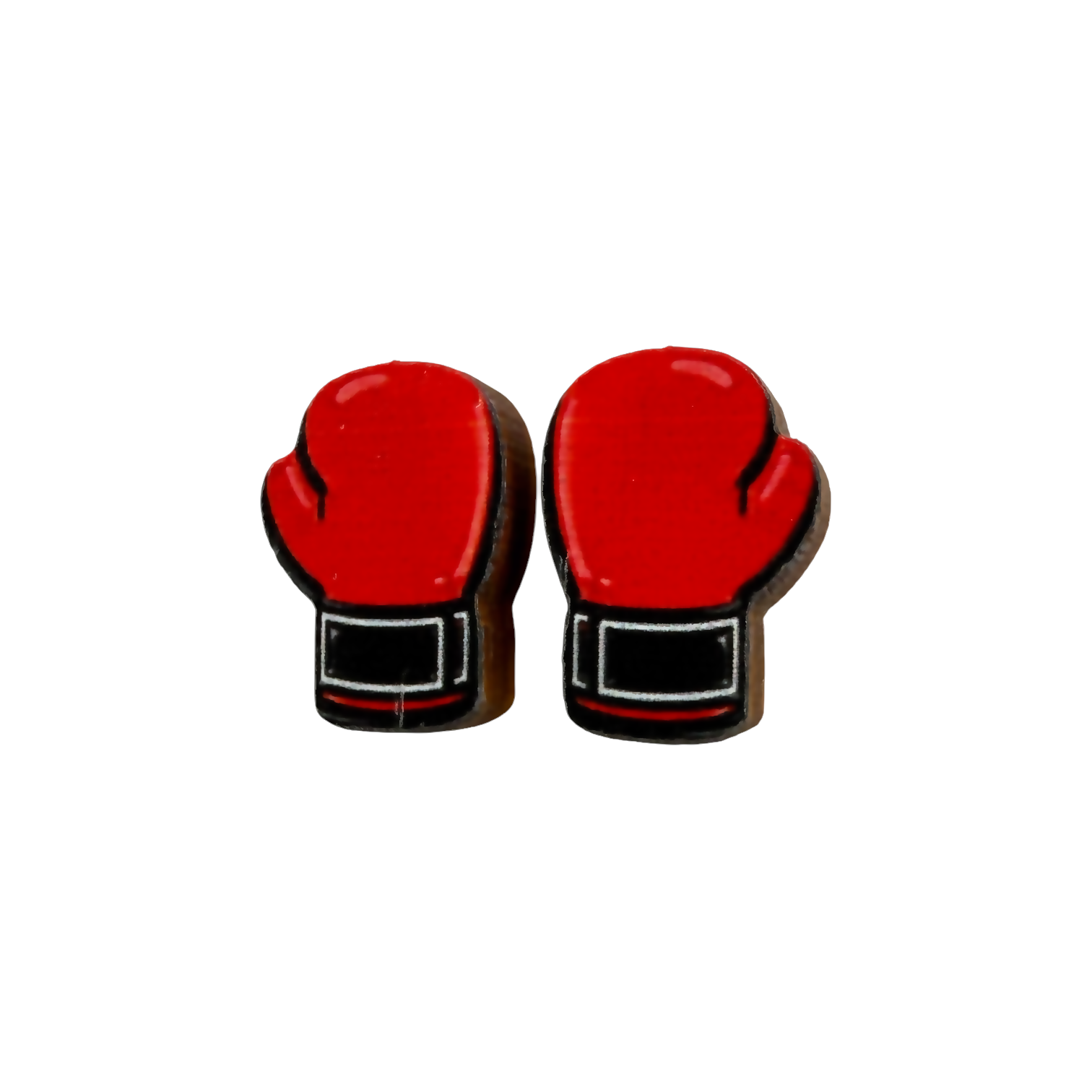 Boxing glove stud earrings