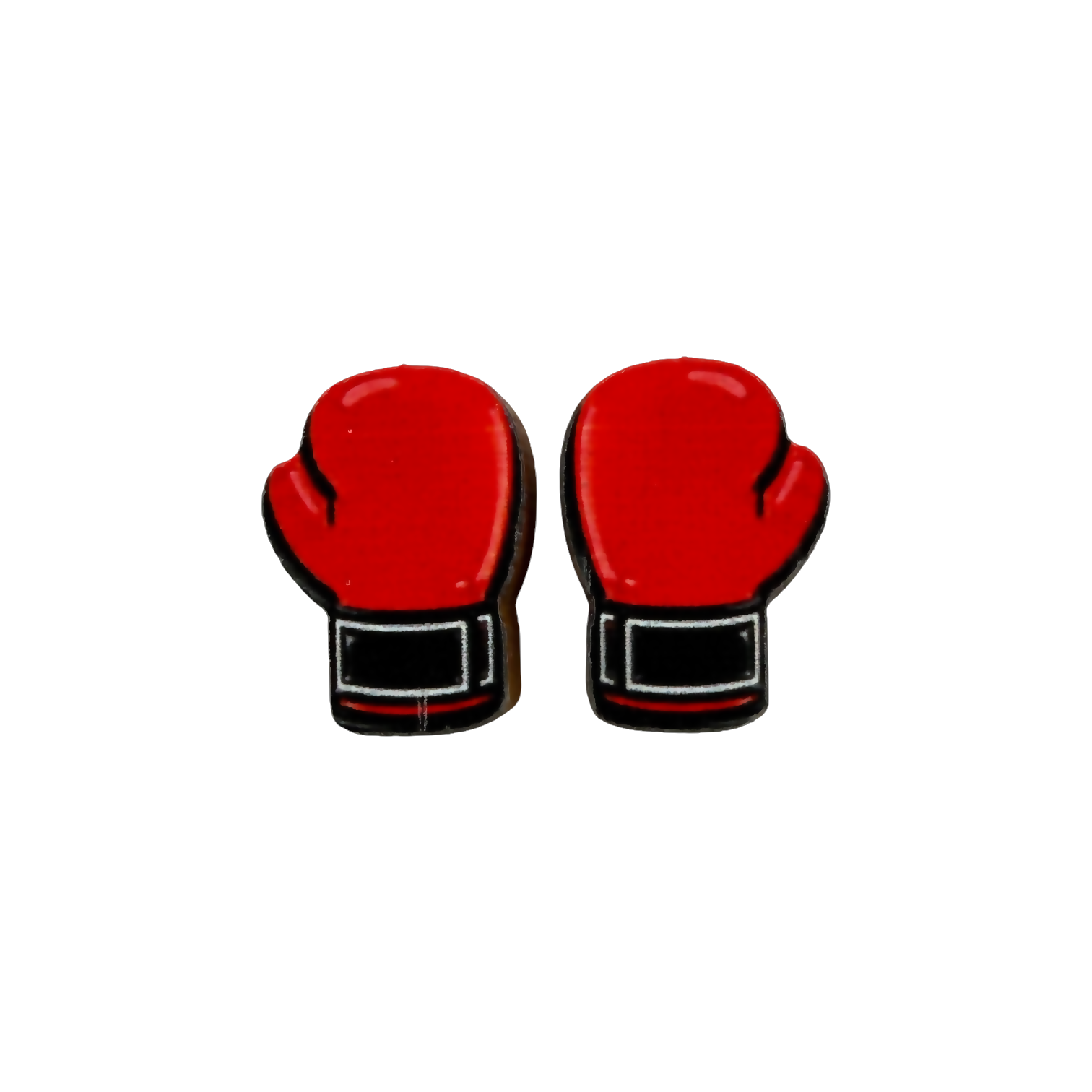 Boxing glove stud earrings