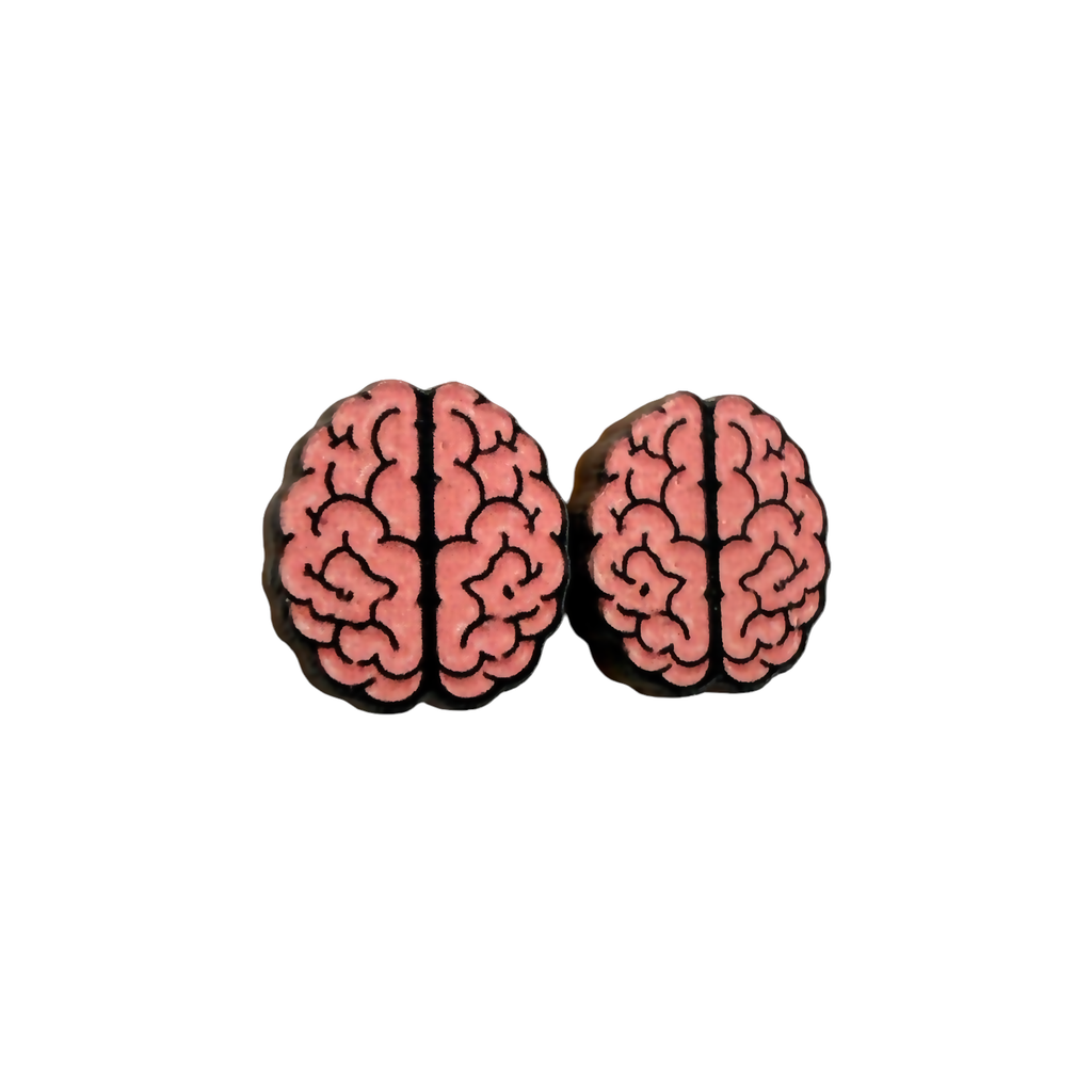 Brain stud earrings