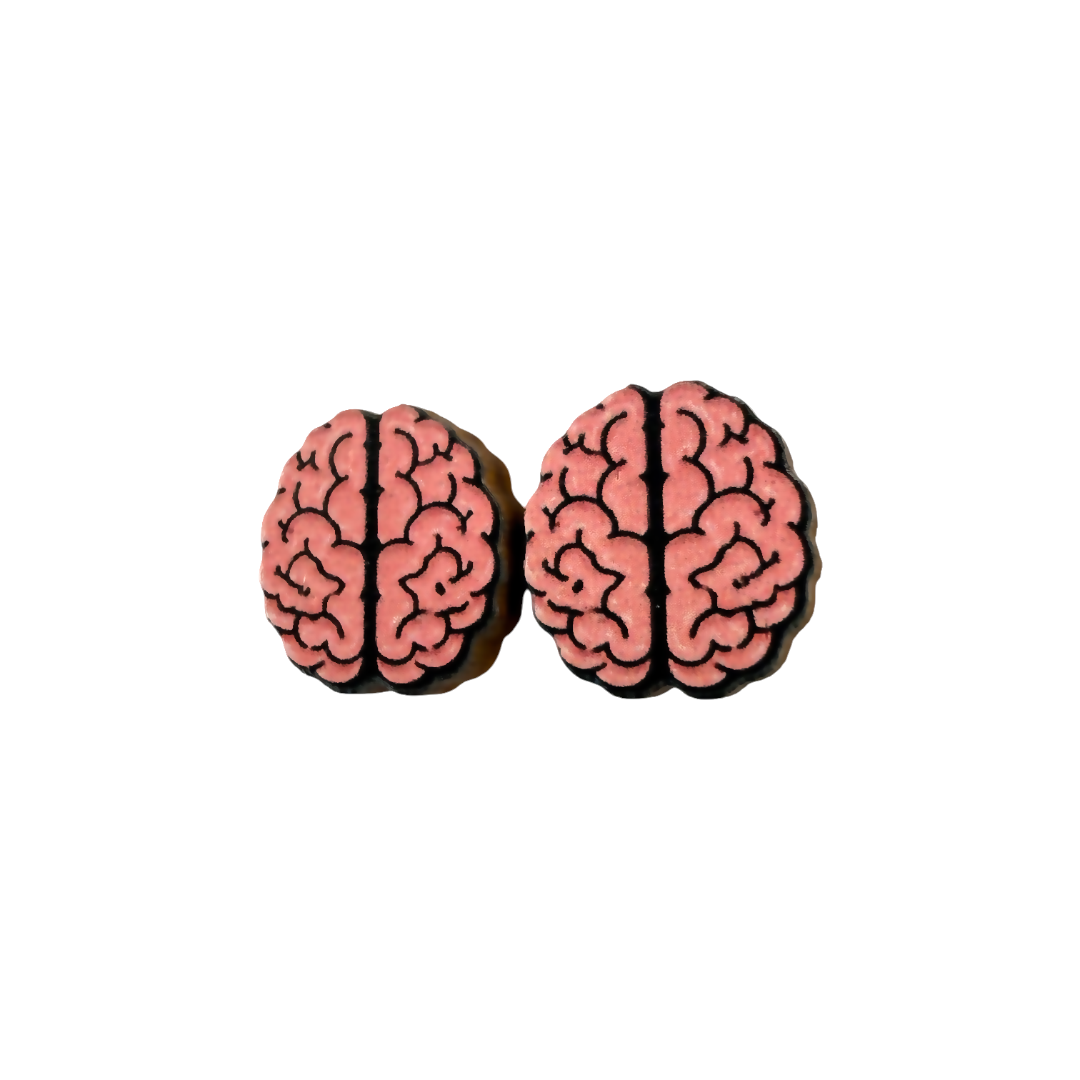 Brain stud earrings