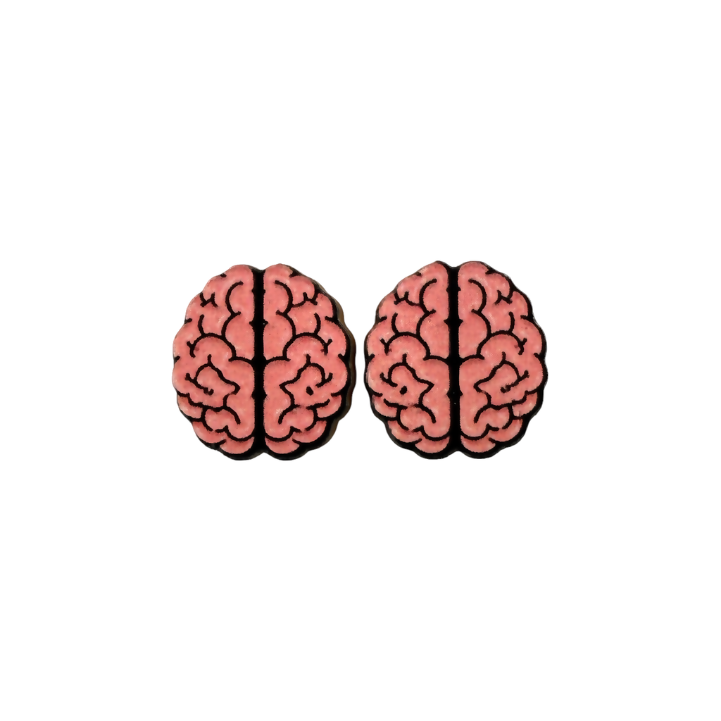 Brain stud earrings
