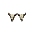 Cow skull stud earrings