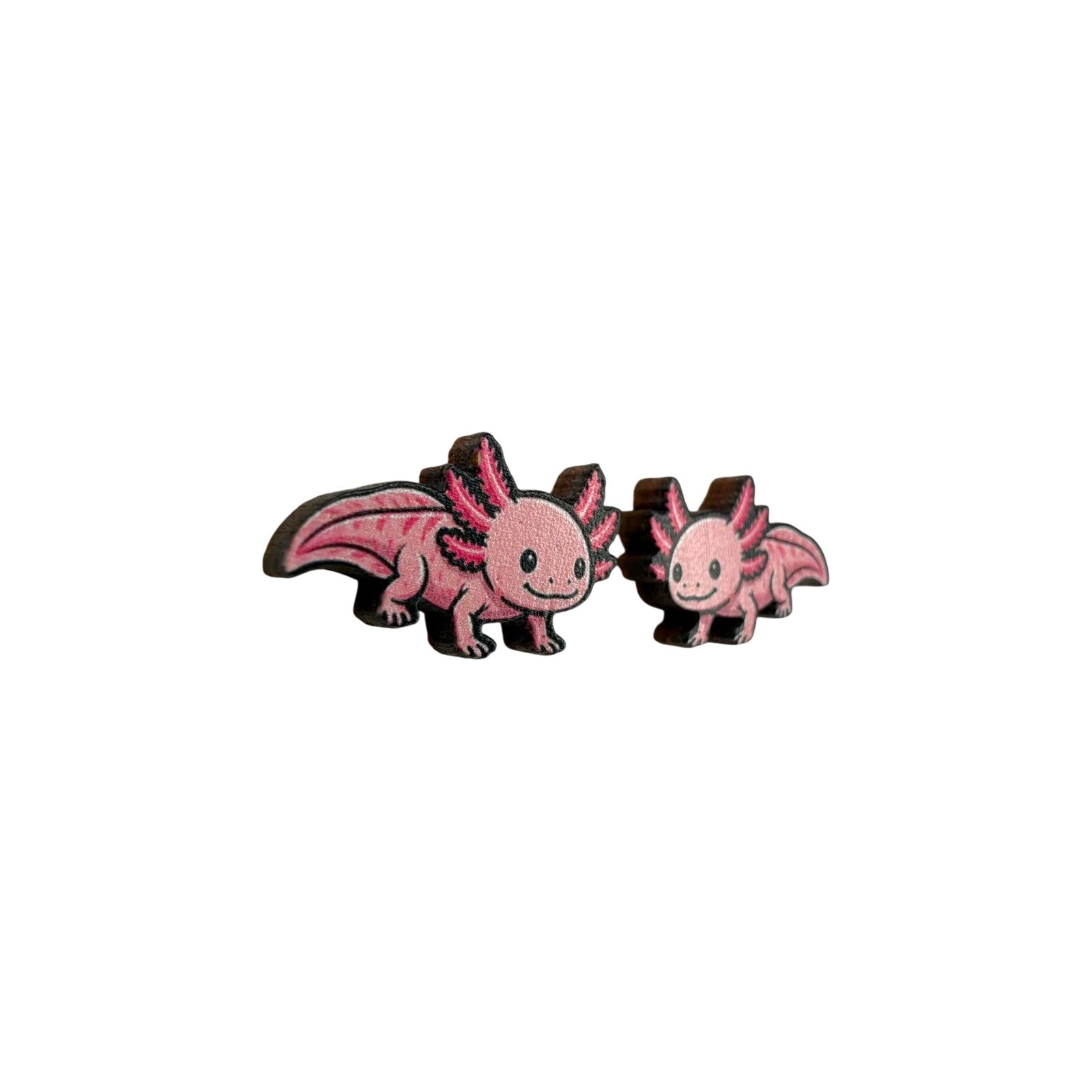 Pink Axolotl Stud Earrings #3406