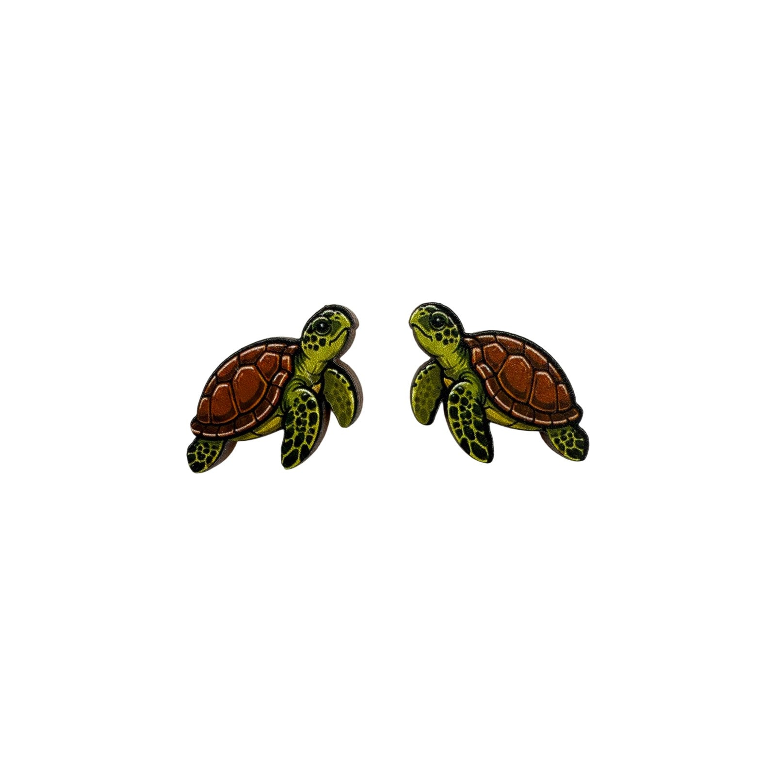 Sea Turtle Glide Stud Earrings #3407