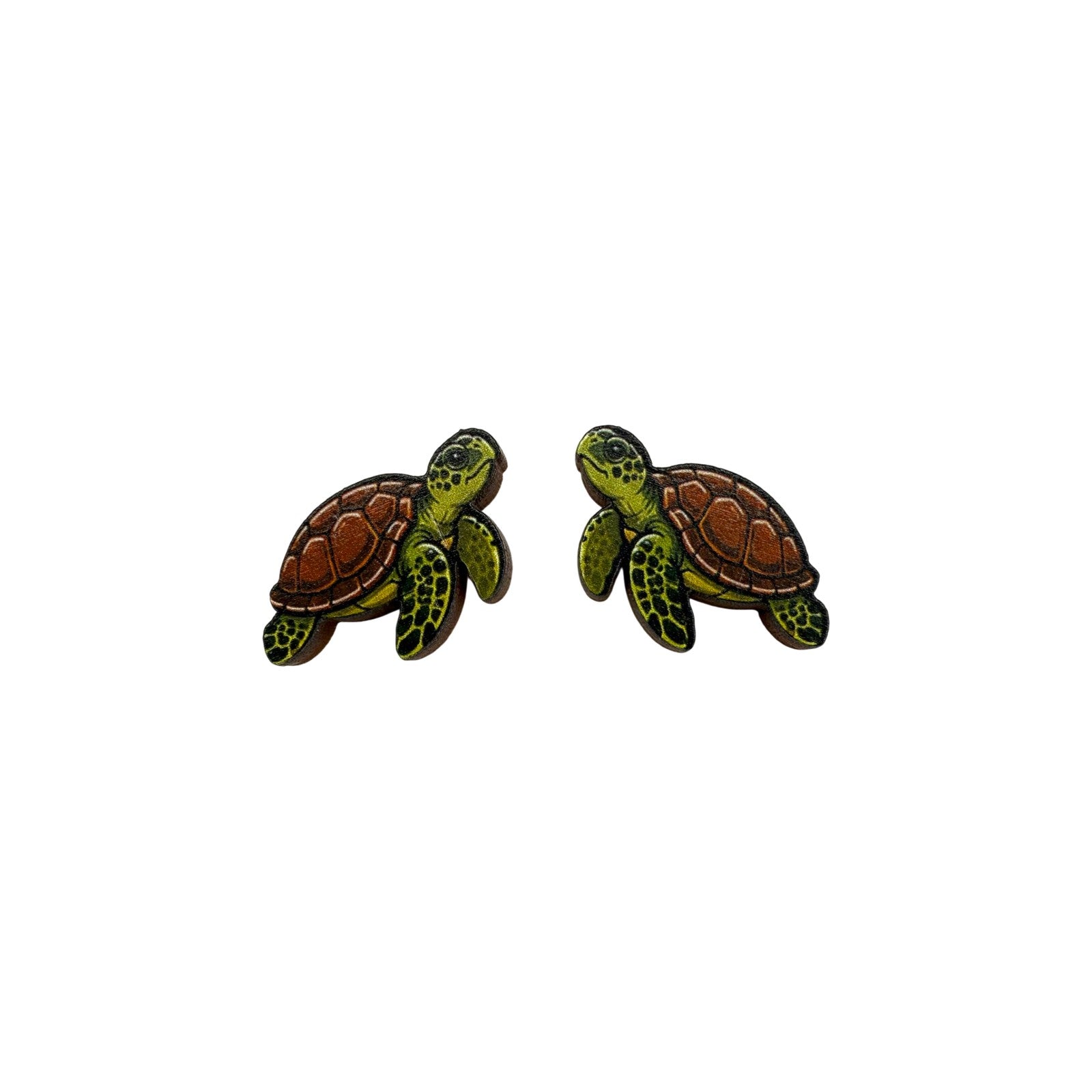 Sea Turtle Glide Stud Earrings #3407