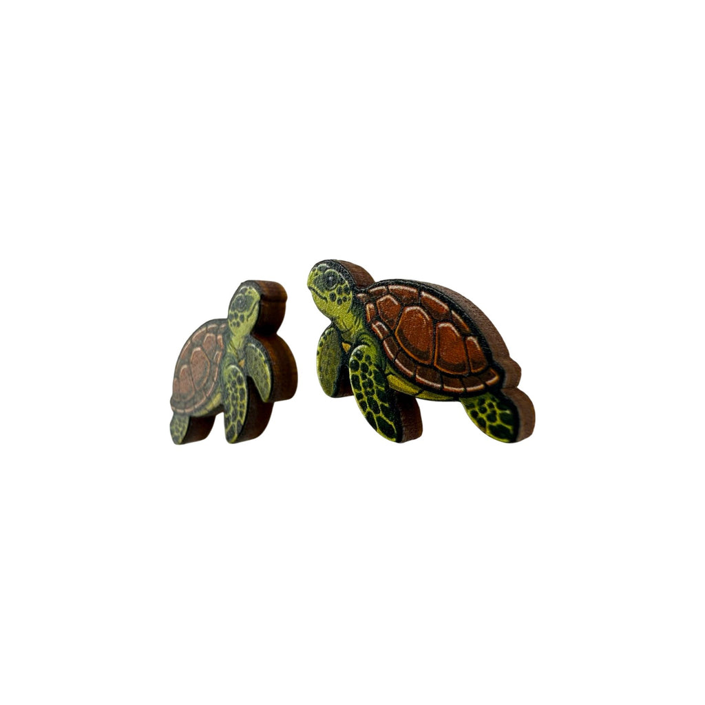Sea Turtle Glide Stud Earrings #3407