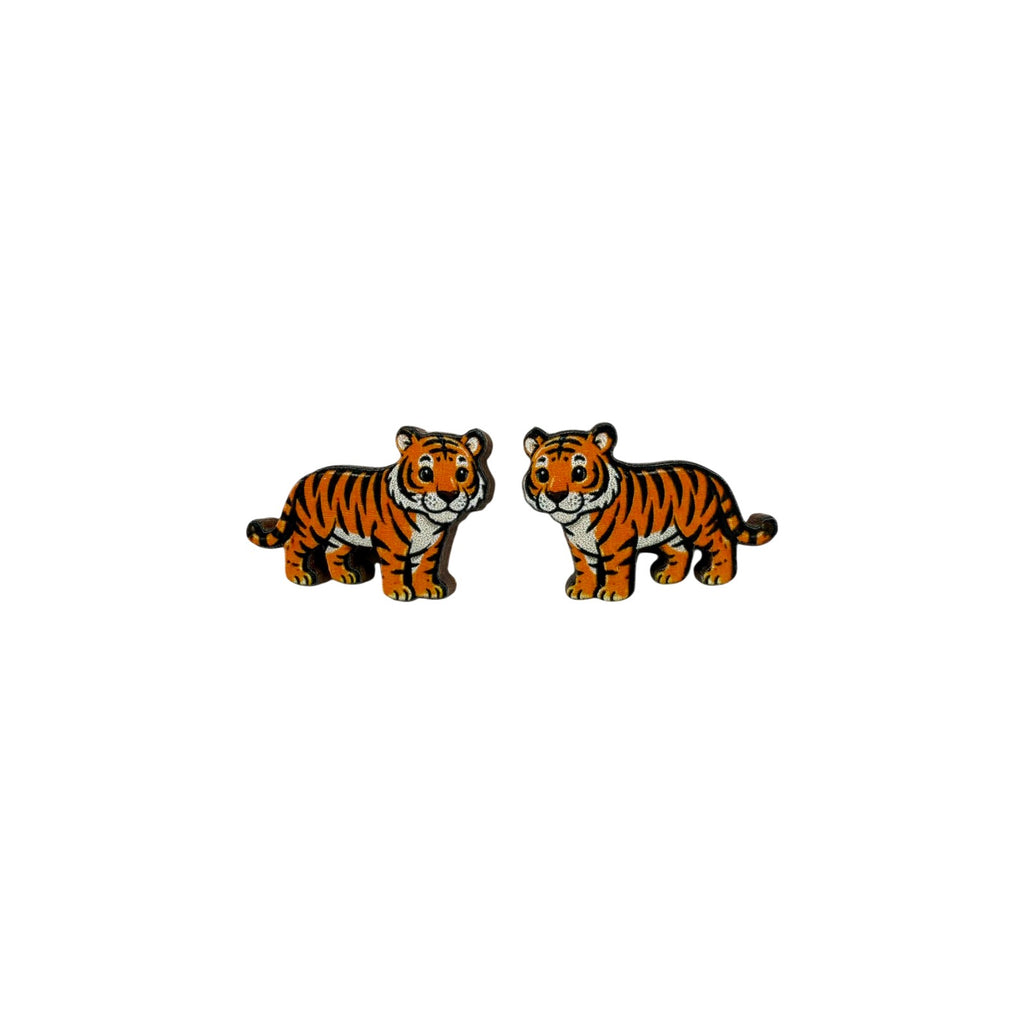 Tiger Cub Stud Earrings #3411