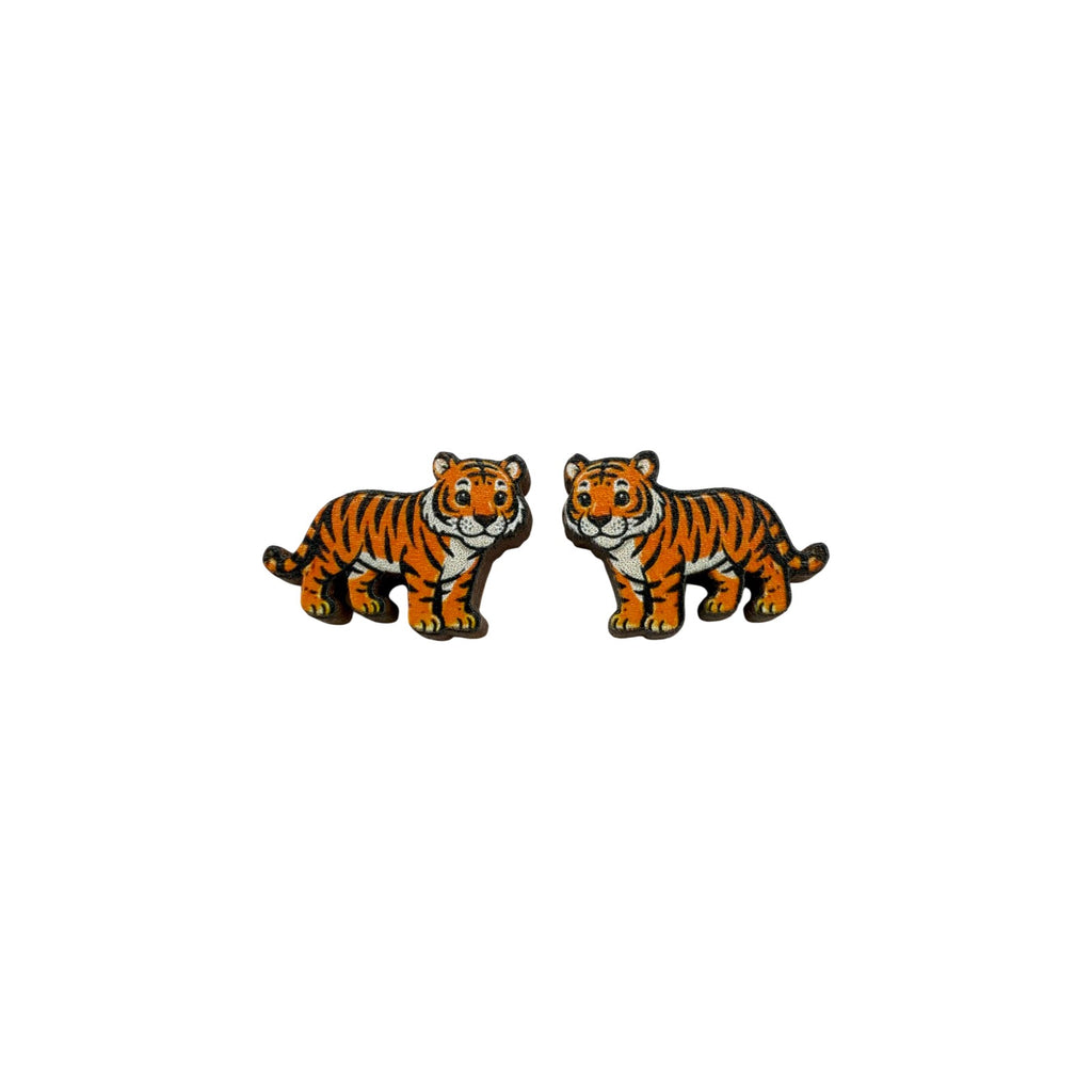 Tiger Cub Stud Earrings #3411