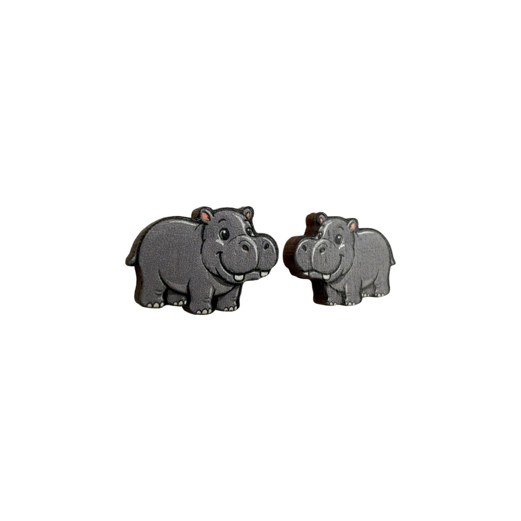 Happy Hippo Stud Earrings #3412