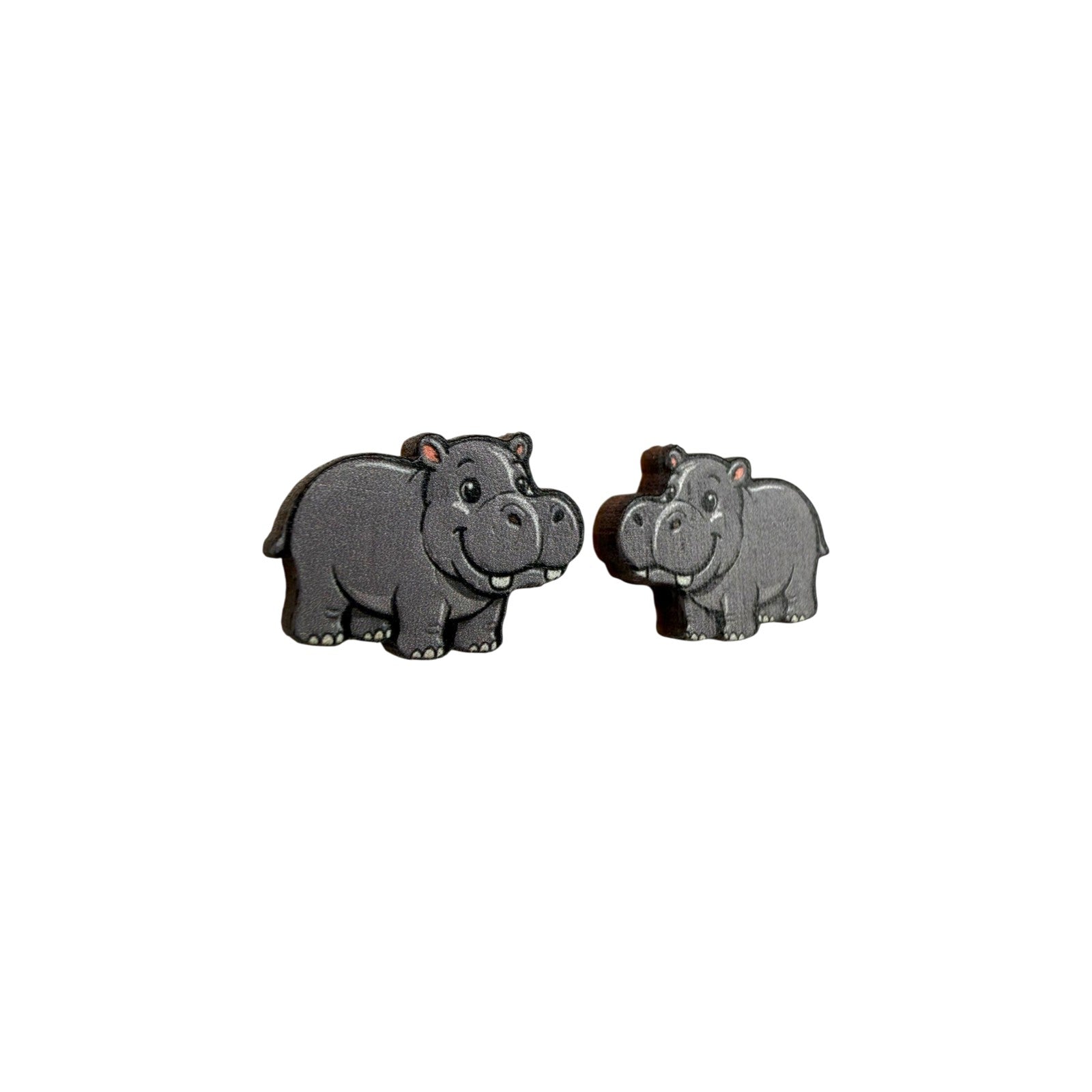 Happy Hippo Stud Earrings #3412
