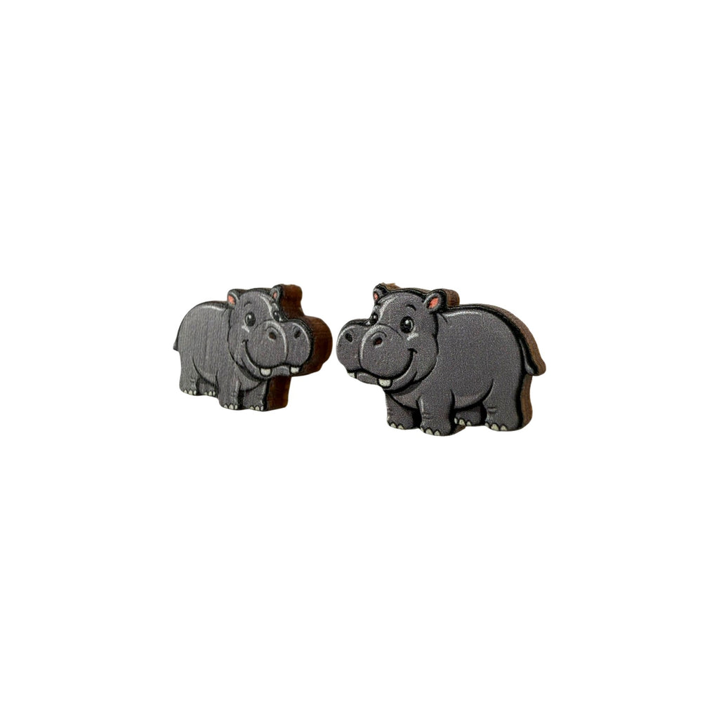 Happy Hippo Stud Earrings #3412