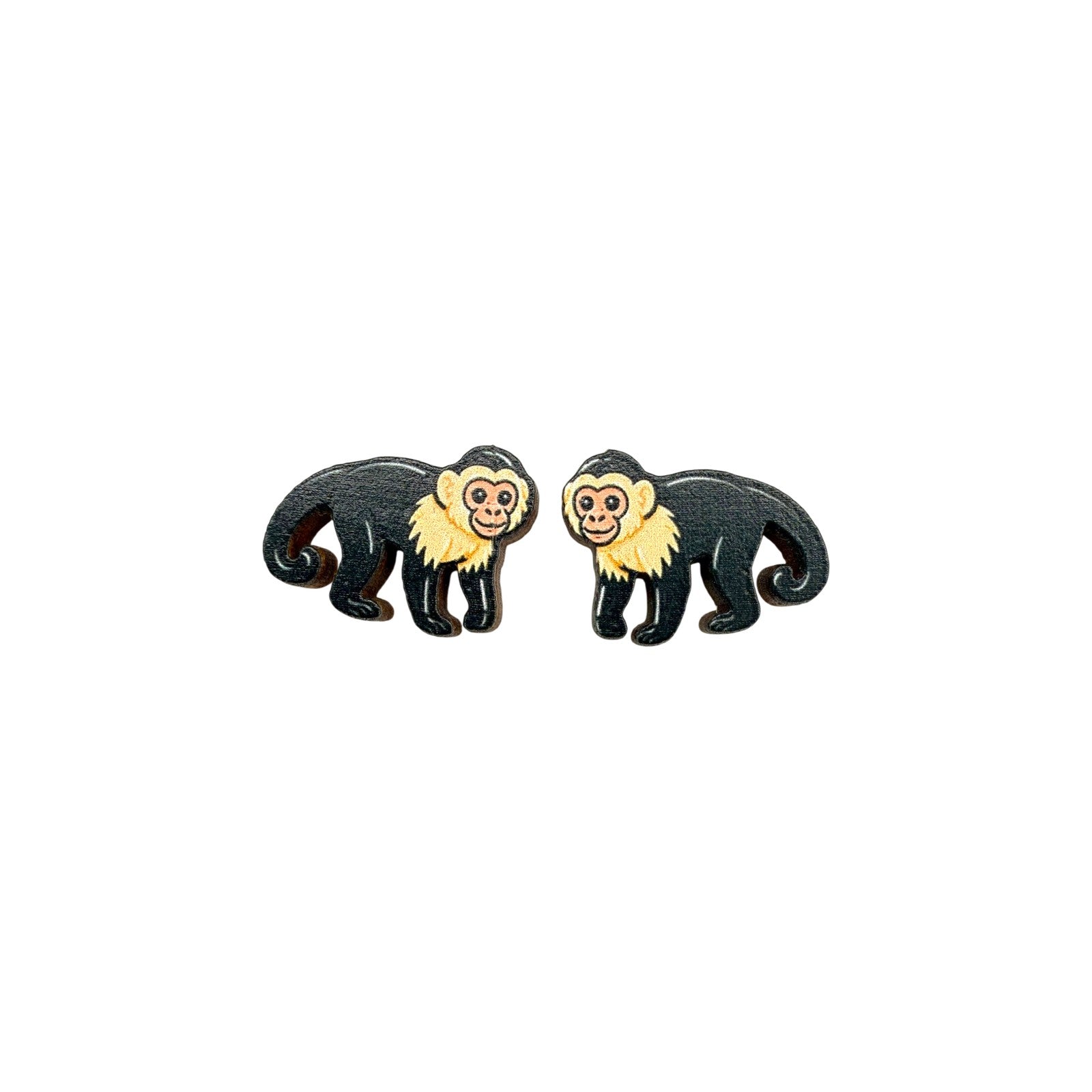 Capuchin Monkey Stud Earrings #3413
