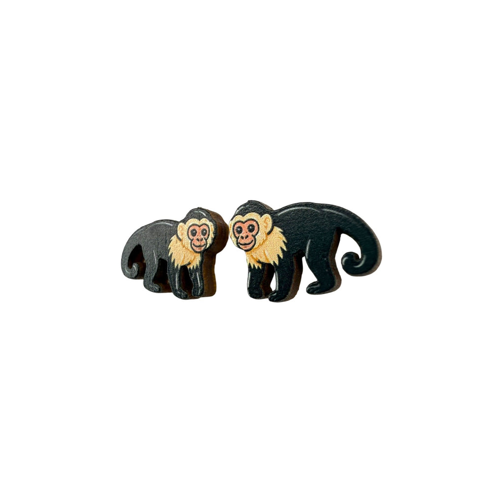 Capuchin Monkey Stud Earrings #3413