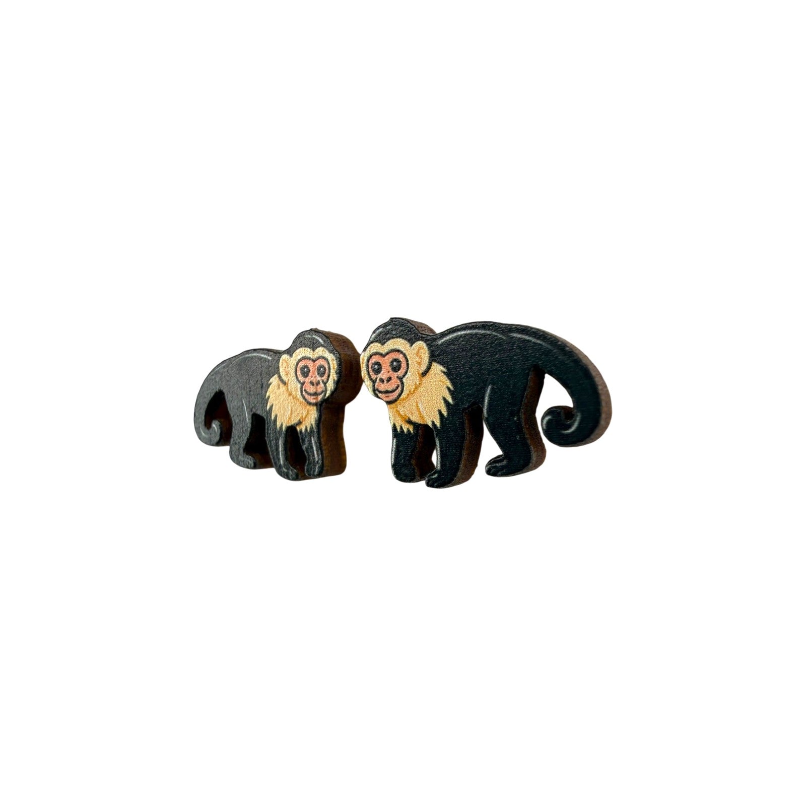 Capuchin Monkey Stud Earrings #3413