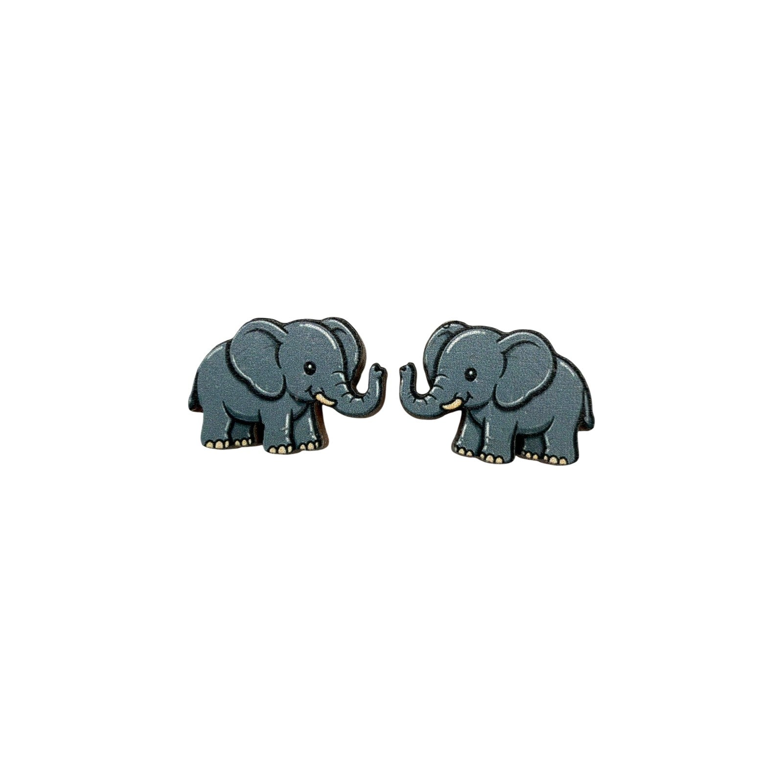Trunk Hug Elephant Stud Earrings #3414