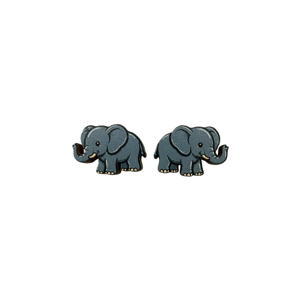 Trunk Hug Elephant Stud Earrings #3414
