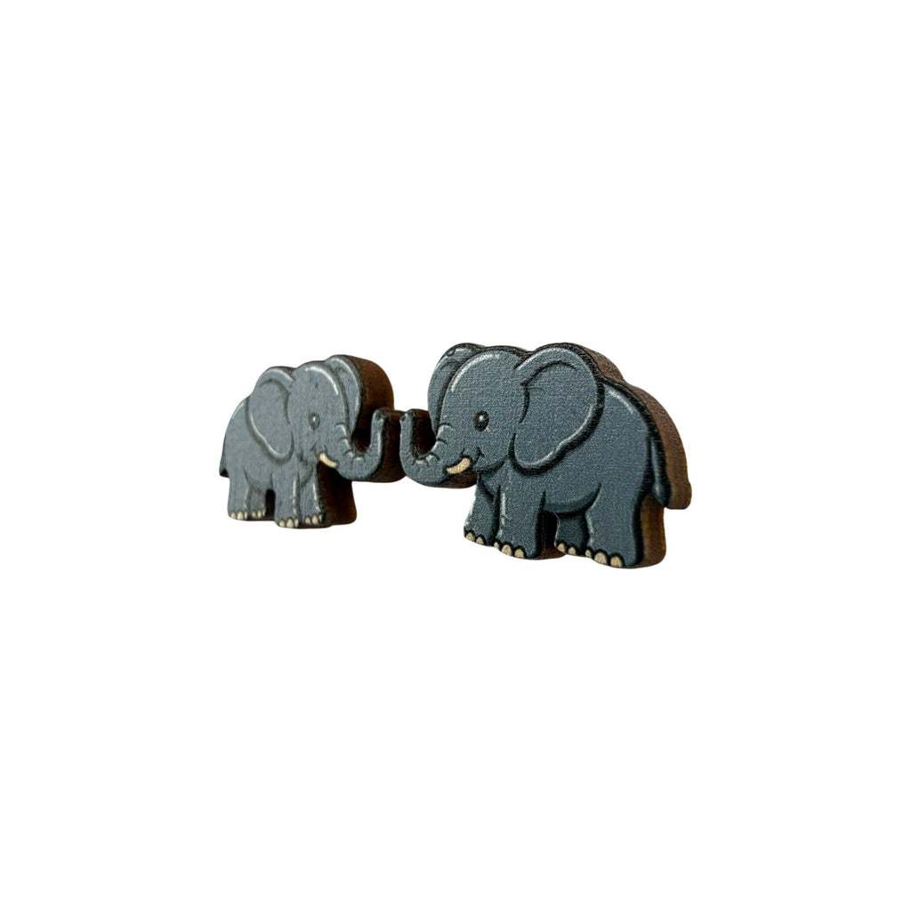 Trunk Hug Elephant Stud Earrings #3414