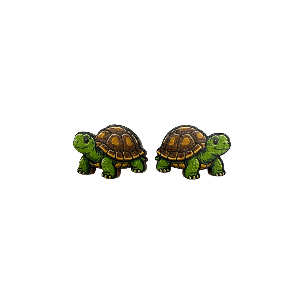 Garden Tortoise Stud Earrings #3415